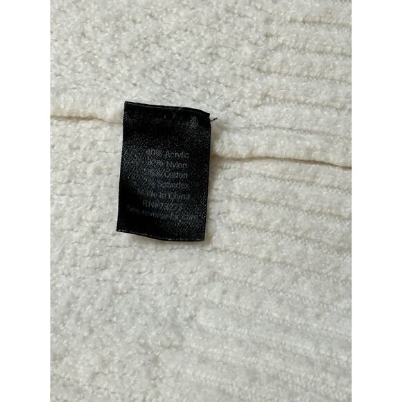 Simply Vera Vera Wang Long Cardigan Sweater White Textured Knit Women’s XL - Picture 5 of 6